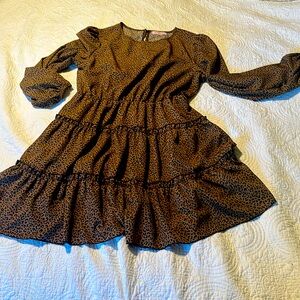 Leopard tiered dress